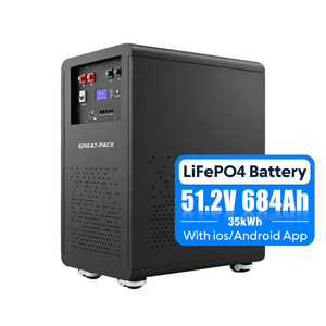 Batería Móvil de Litio Ferrofosfato 51.2V 684Ah 35kWh, Paquete de Baterías de Iones de Litio para Sistema Solar Doméstico - Product Image 1