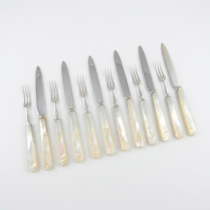 Ensemble de couverts vintage en gros avec manche en nacre, couteau et fourchette à poisson gravés ornés, de qualité supérieure pour hôtels de luxe - Product Image 5