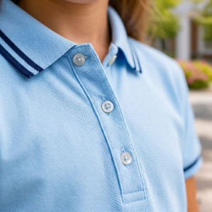 Ensemble d'uniformes scolaires unisexes pour enfants en tissu tricoté poly-coton de haute qualité avec logo brodé détectable par aiguille - Product Image 4