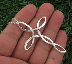 925 Sterling Silver Vintage Platinum Plated Pendant for Unisex Geometric Silver <b>Charm</b> Wholesale Jewelry Necklace - Product Image 5