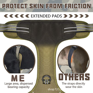 Fabricant OEM Harnais tactique pour chien Logo personnalisé Harnais réglable réfléchissant respirant solide pour la formation sans traction - Product Image 5