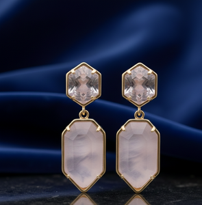 Boucles d'oreilles pendantes fantaisie en argent sterling 925 plaqué or 18 carats, couleur arc-en-ciel naturel, style minimaliste, prix usine - Product Image 4