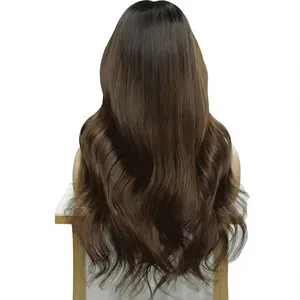 ผมแท้แบบลอนลึกสีน้ำตาลเข้มแบบเป็นมัด สำหรับถักเปีย ราคาขายส่ง  พร้อมถอนเส้นผมด้านหน้าให้ดูเป็นธรรมชาติ - Product Image 4