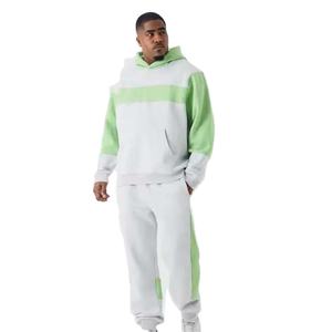 Chándales de hombre de dos piezas de tela de terciopelo informal de manga larga de secado rápido Color y tamaño personalizados Chándales de hombre transpirables OEM - Product Image 1