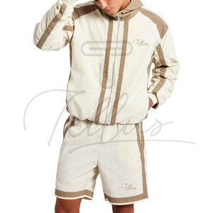 Conjunto de Chaqueta Cortavientos y Pantalones Cortos de Dos Piezas para Hombre, Diseño 2 en 1, Color Sólido, Ligero e Informal, Venta al Por Mayor - Product Image 5