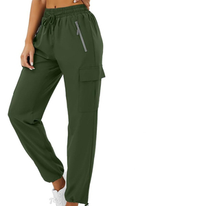 Pantalon cargo streetwear élégant pour femme, personnalisé, hiver, haute qualité, taille haute élastique, respirant, matière personnalisée, crocheté - Product Image 1