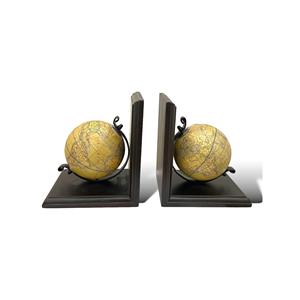 ที่กั้นหนังสือทรงโลกพร้อมฐานไม้ รุ่น BE4 - Product Image 1