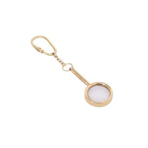 Llavero de latón vintage con lupa, mini lupa de mano, lente de lectura de bolsillo, estilo antiguo, regalo con anillo para llaves - Product Image 5