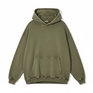 Sudadera con capucha y cremallera, ligera, de mezcla de algodón, cierre frontal con cremallera, ajuste informal, cómoda, estilo urbano para el día a día. - Product Image 3