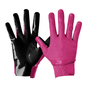 Guantes de Fútbol Americano de Cuero de Alta Calidad a Precio de Mayoreo, Antideslizantes, Súper Adhesivos, con el Mejor Agarre, Color Personalizado, para Hombre - Product Image 1