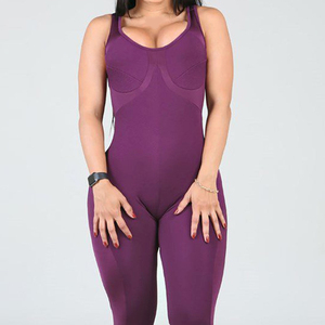 Premium Quality Women's Gym <b>Jumpsuits</b> Knitted Breathable Quick Dry Active Wear Custom Logo Streetwear Style New Hot Selling - Product Image 5