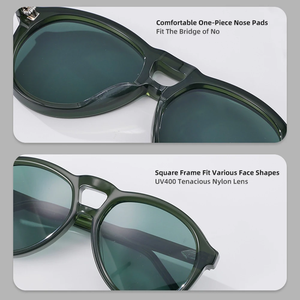 Gafas de Sol Unisex de Alta Calidad Estilo Piloto Vintage con Armazón de Acetato y Lentes con Degradado Multicolor - Product Image 6