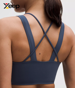 XEEP High Quality Women Yoga Sports <b>Bra</b> XC-SB-104 Solid Simple Breathable Adjustable <b>Straps</b> Removable Pads High Support Quick - Product Image 4