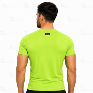 T-shirt de compression pour homme, manches courtes, tissu jersey léger, col rond, coupe classique, séchage rapide, écologique - Product Image 4