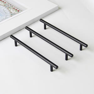 Durable Sleek Modern T-<b>Bar</b> Iron Alloy Cabinetry Handles Kitchen Cabinet Drawer <b>Pulls</b> Bathroom Furniture Interior Hardware - Product Image 3