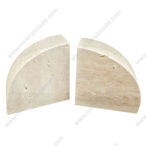 Prix d'usine – Nouveaux serre-livres de luxe en marbre travertin naturel, forme irrégulière, design gravé, robustes, idéal comme cadeau - Product Image 5