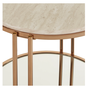 Muebles Elegantes para el Hogar, Mesas Nido con Cubierta de Mármol Blanco, Mesa de Centro para Sala de Estar, Salón, Oficina, Mesa de Café - Product Image 4