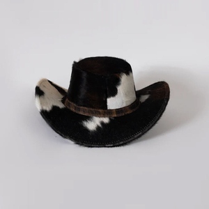 GENERSA SPORTS Unisex Brown Polyester Cowboy <b>Hat</b> Adjustable Wide Brim Leather <b>Band</b> Digital Printing Outdoor Casual Four Seasons - Product Image 3