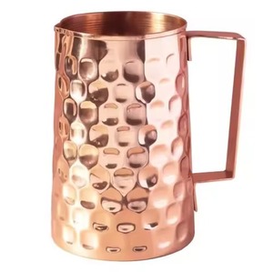 Premium Craft Copper Water Jug Stylish Pitcher for Home Kitchen Dining <b>Table</b> Beverage Serving - Product Image 2