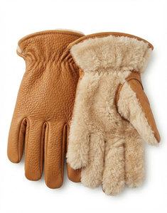 Leather Work <b>Gloves</b> Full Grain Anti Slip Abrasion Resistant Elastic Wristlet Anti-static Breathable Flexible General Purpose - Product Image 5