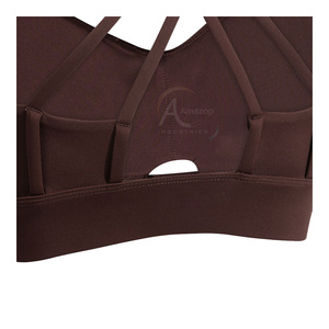 High Support Sports Bra Women Polyester Spandex Quick Dry Shockproof Gym Running Workout Bra Wholesale Supplier - Product Image 4