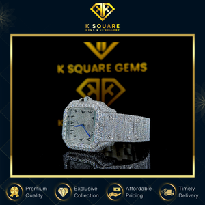 Meilleure collection de montres automatiques en acier inoxydable unisexe résistantes à l'eau avec verre saphir de luxe et diamants en moissanite - Product Image 5