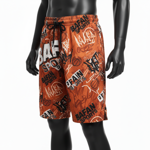 Pantalones cortos de baloncesto para hombre, de poliéster premium, transpirables, que absorben la humedad, con sublimación, logotipo personalizado, para entrenamiento. - Product Image 4