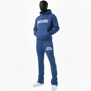 Conjunto Deportivo con Pantalones Acampanados para Hombre, con Logotipo Personalizado, Sudadera con Capucha y Pantalones Jogger, Estilo Flare, Meeroos Industries, Venta al Por Mayor 2026 - Product Image 3