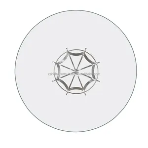 Juego de 3 mesas anidadas con mesas mixtas de mármol y metal para cenas de gala hechas por el gran mayorista Zahid Exports - Product Image 2