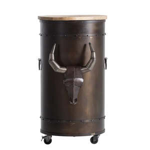 Latest Design DRUM counter Storage Furniture <b>Table</b> for Bedroom Best Quality Metal Side and End Stool for Bedroom - Product Image 4