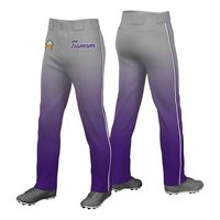 Celana Baseball Sublimasi Gradasi Merah Hitam, Bagian Bawah Terbuka, Poliester Tahan Lama, Cepat Kering, Diperkuat, Pakaian Olahraga Tim, Celana Baseball