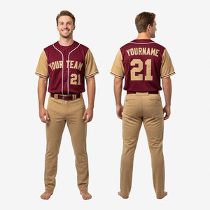 Custom Design <b>Top</b> Quality Baseball Uniform Sports Wear Breathable Quick Dry Sublimation Athletic Baseball Uniform Set - Product Image 4