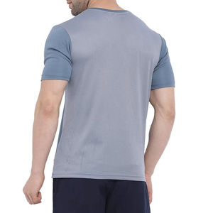Camiseta Deportiva Azul Pizarra Premium para Hombre - Camiseta de Gimnasio de Alto Rendimiento que Absorbe la Humedad - Fabricante de Ropa Personalizada Directo de Fábrica de Sialkot - Product Image 6