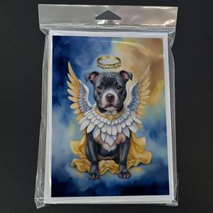 Lunatique A7 Taille 5x7 Staffordshire Bull Terrier 'My Angel' Cartes de Voeux Pack 8 Cartes de Note Vierges avec Enveloppes - Product Image 3