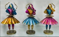 Figurines de danseuses en métal artisanales - Design Art Déco, décoration de table de haute qualité pour mariage, condoléances, baptême