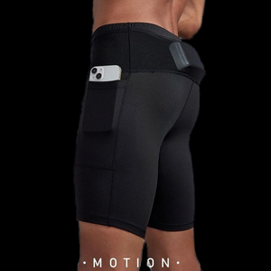 Shorts de sport pour hommes à séchage rapide avec poches, pour fitness et musculation, en maille, marque privée, vente en gros - Product Image 3