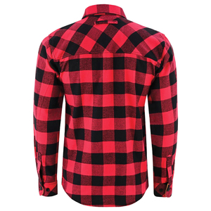 Chemise en flanelle pour homme de haute qualité, épaisse, à carreaux rouges Buffalo, manches longues, en coton brossé, décontractée, à boutons, pour le travail - Product Image 3