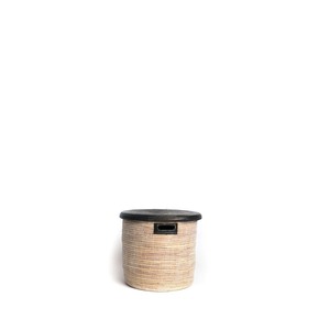 Seagrass <b>basket</b> with black lid Handmade <b>Storage</b> <b>Basket</b> Wholesale eco-friendly Made in Vietnam - Product Image 5