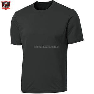 T-shirt de performance athlétique pour homme, col rond, séchage rapide, en coton/polyester, uni, perlé, respirant, écologique, pour activités de plein air - Product Image 2