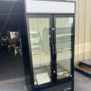 Refrigerador expositor de bebidas de dos puertas con vidrio GDM-35-HC-TSL01, muy solicitado, para tijeras de peluquería - Product Image 1