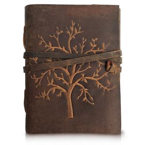 Custom Genuine Leather Tree of Life Hardcover <b>Notepad</b> Handmade White Cotton Paper Journal Notebook Vintage Gift Diary for Men - Product Image 3