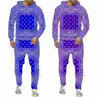 Survêtement homme léger, anti-rides, de qualité supérieure, en matière douce et durable, style sublimation.