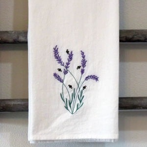 Nature4u Essuie-tout de cuisine 100% coton réutilisables, motif fleurs sauvages brodées, écologiques, séchage rapide, haute absorption - Product Image 4