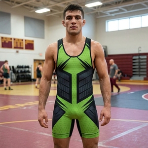 Diseña tu propia ropa deportiva de lucha libre profesional personalizada, singletes de lucha sublimados económicos para jóvenes y hombres, trajes de entrenamiento. - Product Image 2