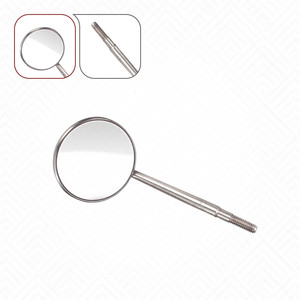 Miroir buccal n°4 22 mm, miroir dentaire à surface avant simple face résistant aux rayures, 10 pièces, instrument stérilisable et autoclavable - Product Image 2
