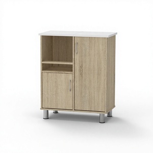 FURNIZONE Moderno 2126 Mueble de Cocina Multiusos, Soporte para Microondas de Madera, Estante Abierto, Puerta de Melamina, Aparador, Buffet - Product Image 2