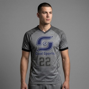 Short Sleeve Football Custom <b>Soccer</b> Jersey Adult Shirt Breathable Quick Dry Team Uniform OEM Service - Product Image 1