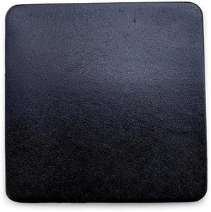 Sous-verres carrés en cuir pleine fleur naturel pour verres et boissons, avec support inclus - Product Image 2