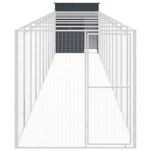 Casa para Perros de Acero Galvanizado Antracita Resistente, 65 x 50 x 71.3 Pulgadas, Casas y Muebles para Mascotas - Product Image 3