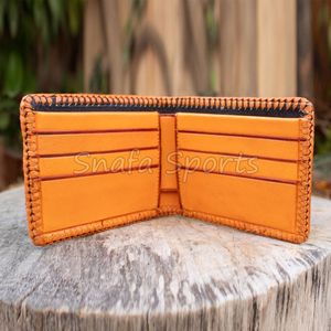 Cartera Corta de Cuero Vacuno Genuino con Diseño Clásico y Logotipo Personalizado para Tarjetas de Crédito - Product Image 4